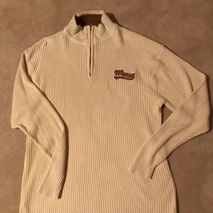 Men’s Mecca Ivory Mock Turtle Ribbed Sweater 3XL